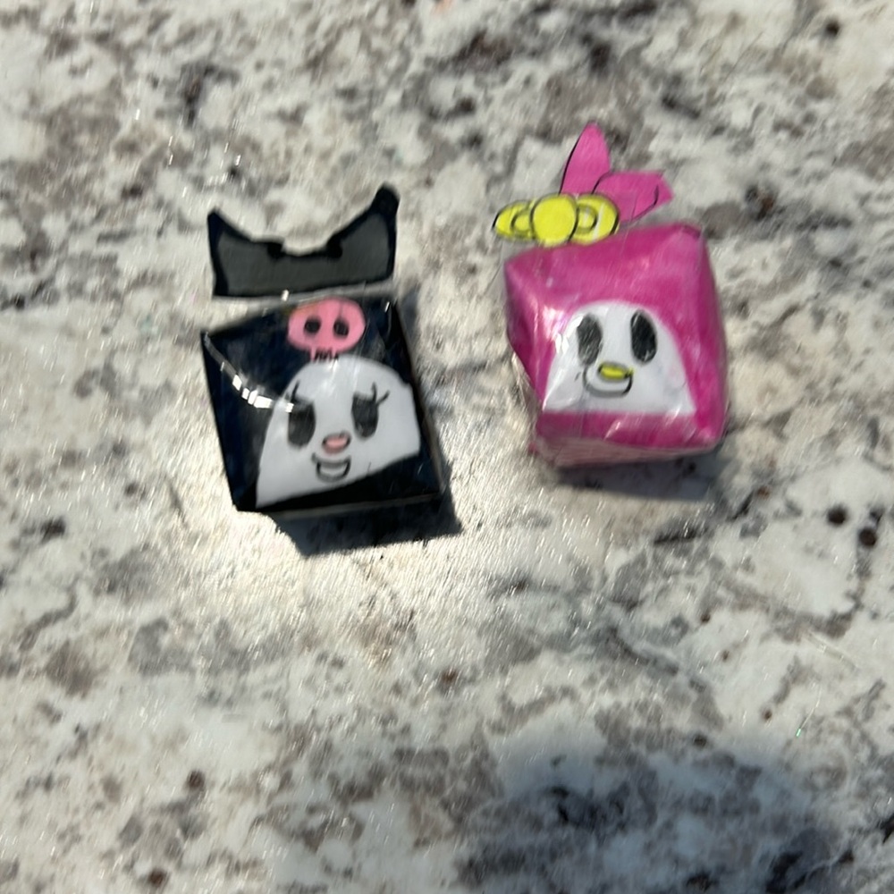 Homemade dice that are Sario inspired